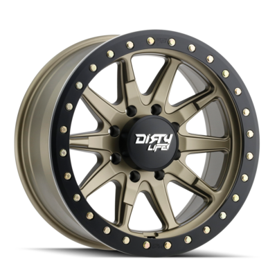DIRTY LIFE Dual Tek DT2 Satin Gold Black Lip 17x9