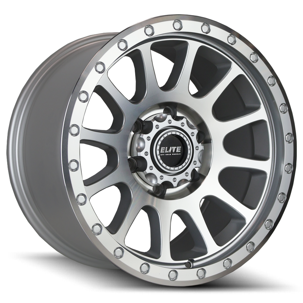 ELITE PODIUM Silver Machined 16x8
