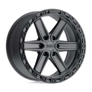 Black Rhino Hard Alloys HENDERSON GUN BLACK W/ BLACK RING 20x9.5