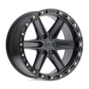 Black Rhino Hard Alloys HENDERSON MATTE BLACK W/ BRASS BOLTS 20x9.5