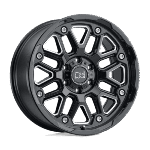 Black Rhino Hard Alloys HOLLISTER GLOSS BLACK W/ MILLED SPOKES 18x9.5