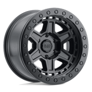 Black Rhino Hard Alloys RENO MATTE BLACK W/ BRASS BOLTS 17x9