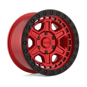 Black Rhino Hard Alloys RENO CANDY RED W/ BLACK RING & BOLT 17x9