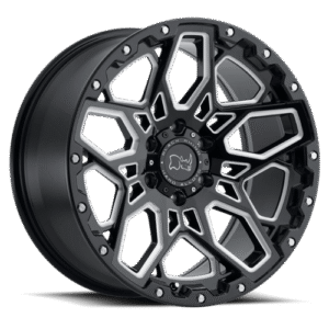 Black Rhino Hard Alloys SHRAPNEL GLOSS BLACK W/ MILLED SPOKES 20x9.5