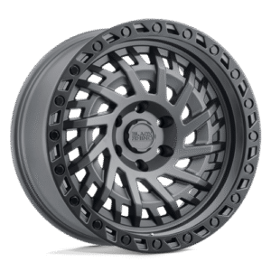 Black Rhino Hard Alloys SHREDDER MATTE GUNMETAL W/ BLACK RING 17x9