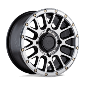 Black Rhino Hard Alloys - UTV LA PAZ UTV SEMI GLOSS BLACK W/ MACH FACE 15x7