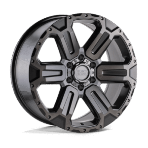 Black Rhino Hard Alloys WANAKA M-GUNMETAL W/ BRUSHED FACE 18x9