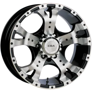 CSA Jackal Gloss Black Machined Face 17x8