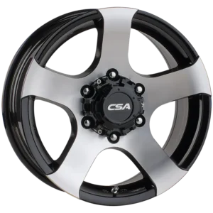 CSA Magnum II Gloss Black Machined Face 16x7