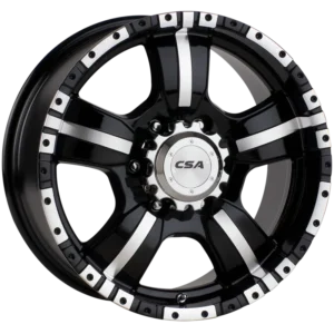 CSA Monster Gloss Black Machined Face 16x7