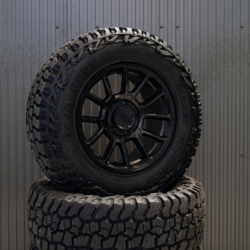 Mickey Thompson 275:70r18 Baja Boss on 18 Raceline Guage Rim Mickey Thompson 275:70r18 Baja Boss on 18 Raceline Guage Rim